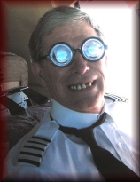 Capt. Bracy in the cockpit