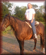 Marjorie Procter-Smith on her Tennessee Walker