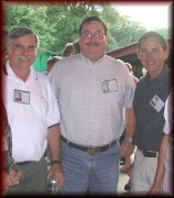 Jan Rury, Leonard Thorpe and Mark Stevens at the 35th Reunion picnic, 2001